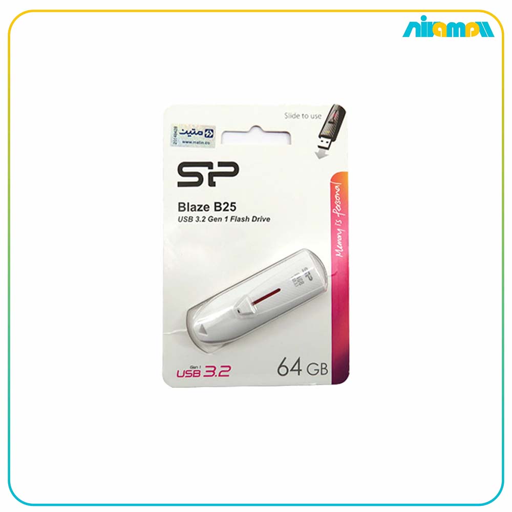 فلش سیلیکون پاور مدل SP  Blaze B25 ظرفیت 64 گیگابایت