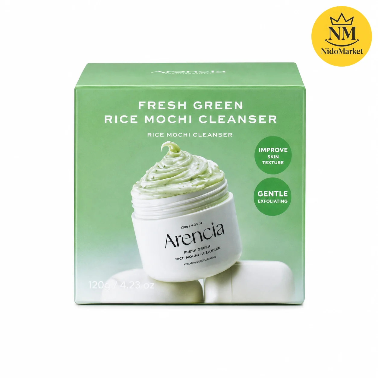 شوینده برنج موچی سبز آرنسیا Fresh Green Rice Mochi Cleanser