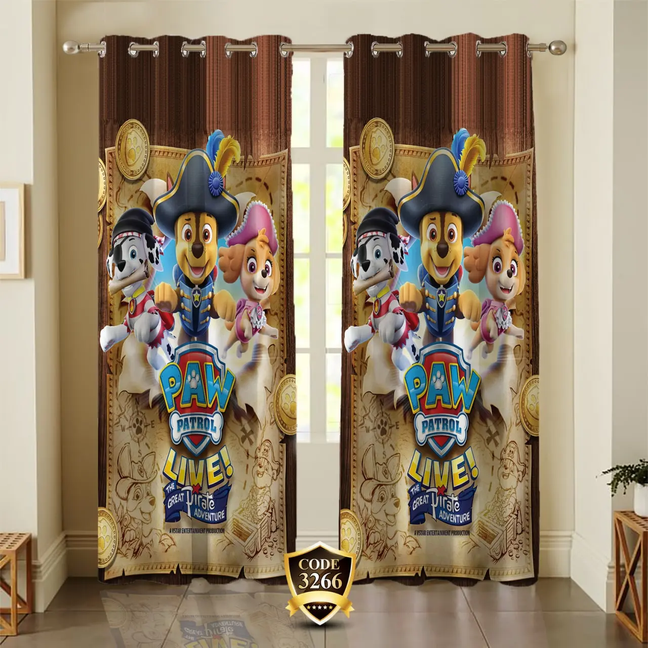 ست فرش پرده پاو پاترول کدB438
