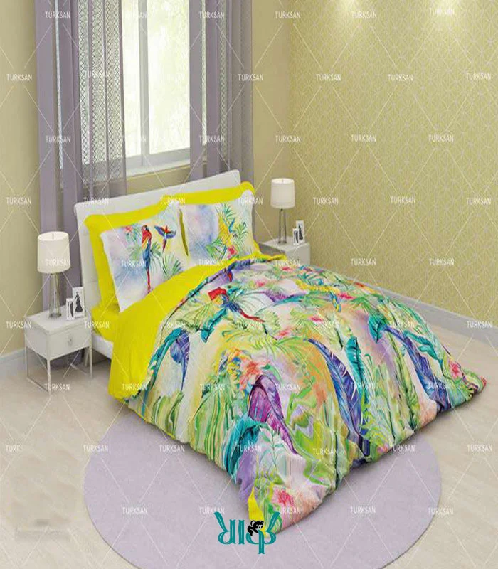 روتختی زرد گلدار دونفره کد d230