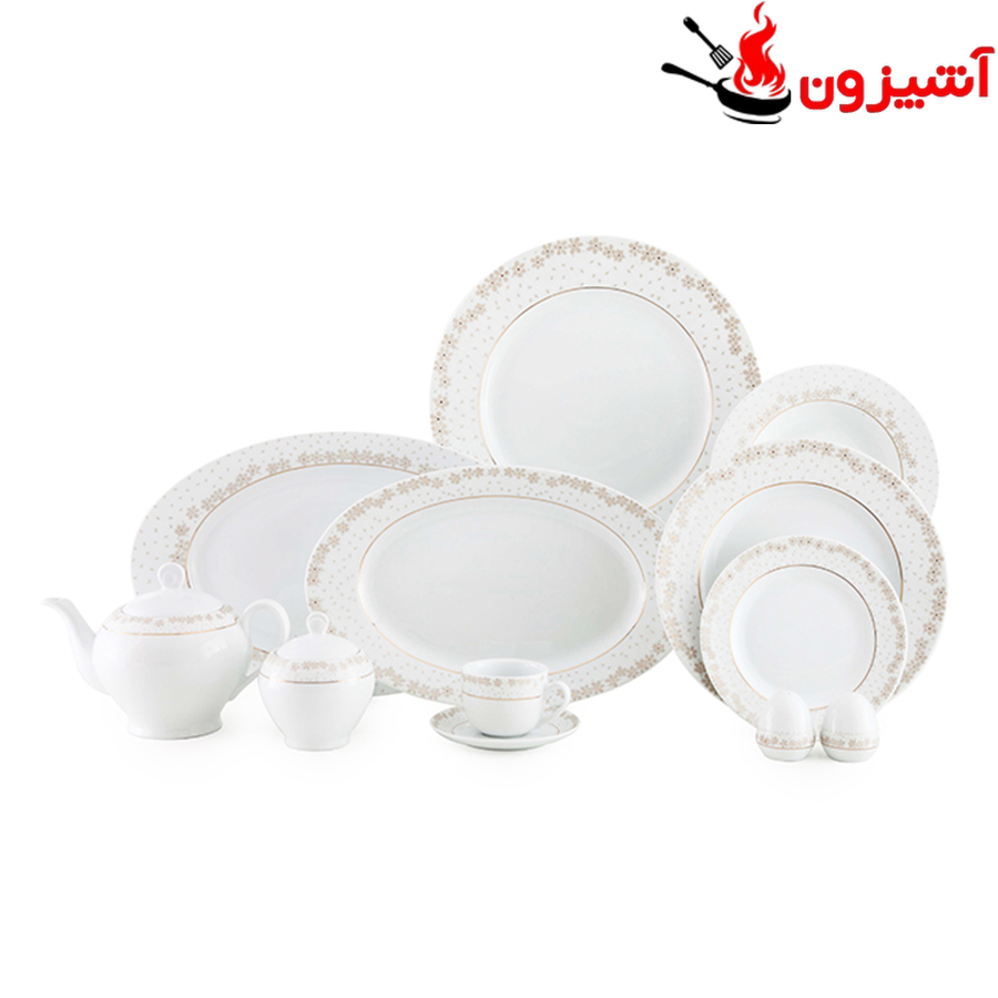 سرویس چینی زرین 74 پارچه 12 نفره برایدال طلایی
