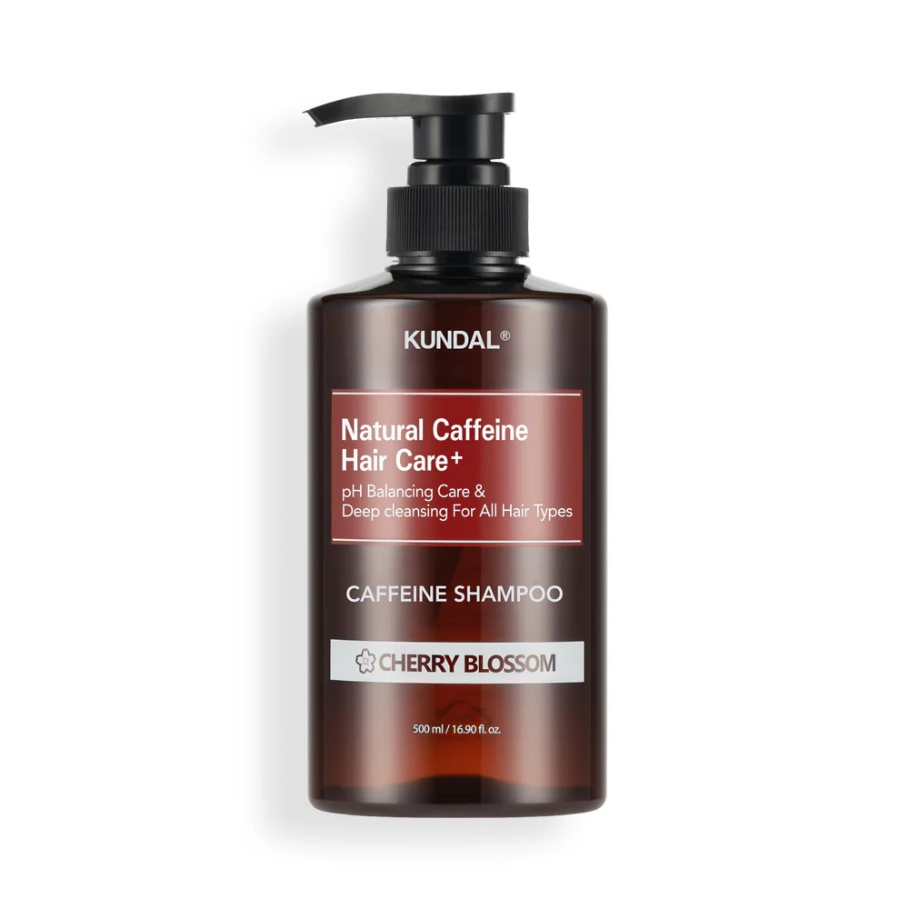 شامپو کافئین کوندال شکوفه گیلاس Kundal Caffeine Shampoo Cherry Blossom 500ml