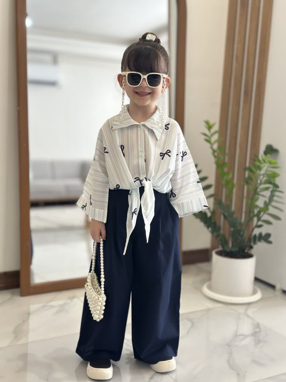 تیشرت شلوار گره ای پاپیون
