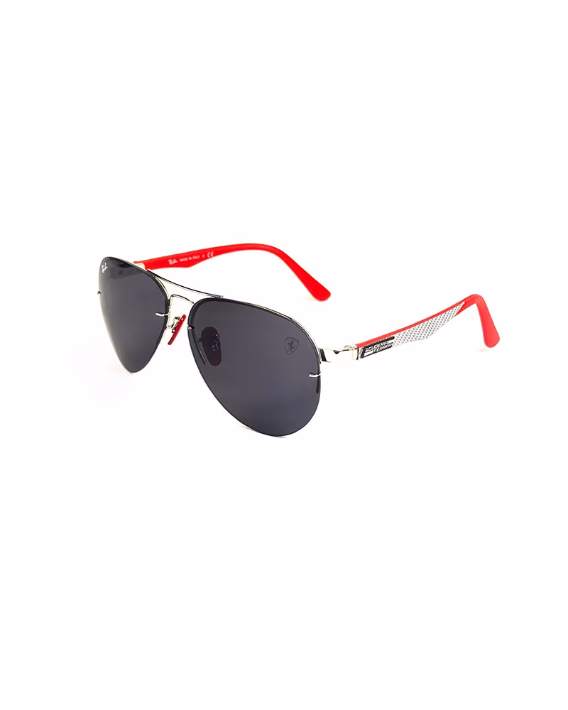 عينک آفتابی اسپرت ريبن مدل RayBan RB3460 - فريم نقره اي عدسي مشكي