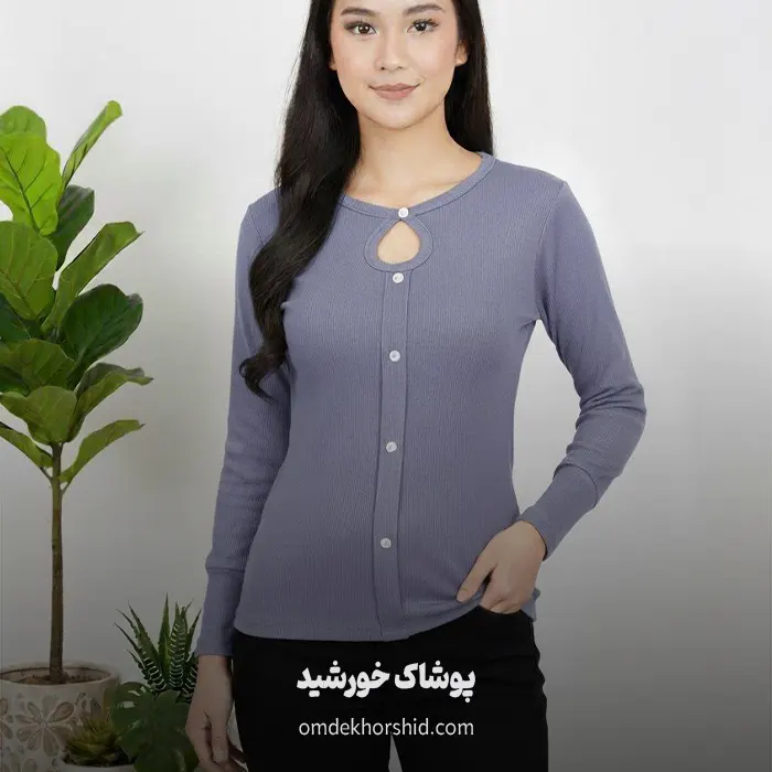 بلوزجلو دکمه سینه اشکی