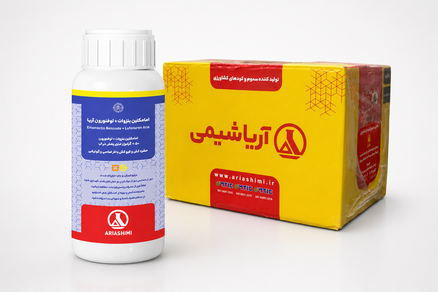 حشره‌کش امامکتین بنزوات لوفنورون آریاشیمی ۵۰٪ WG (فروش عمده - کارتن ۴۸ عددی)