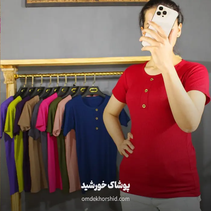 تیشرت یقه دکمه