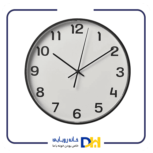 ساعت دیواری مشکی ایکیا PLUTTIS