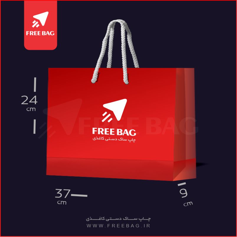 ساک دستی کاغذی گلاسه اختصاصی ابعاد 24-37-9