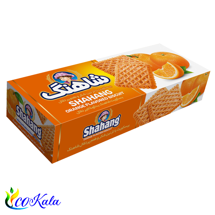 بیسکوییت پذیرایی پرتقالی با تزئین شکر شاهنگ 700 گرم