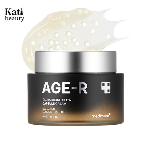 کرم کپسو لی جوانساز و روشن کننده ایج آر گلوتاتیون مدی کیوب مدل Medicube AGE-R Glutathione Glow Capsule Cream-کتی بیوتی