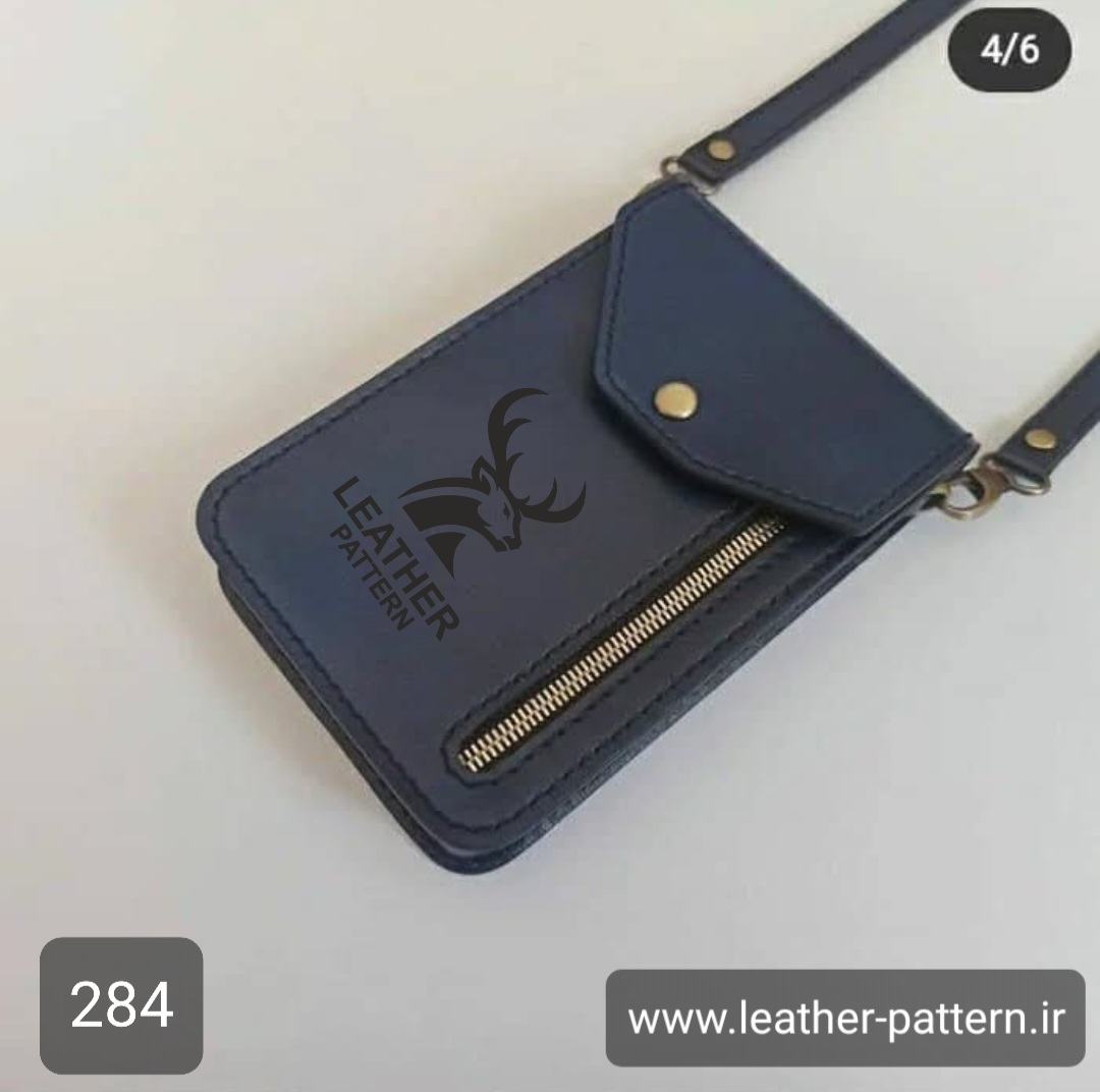 الگو کیف دوشی چرم کد F-284