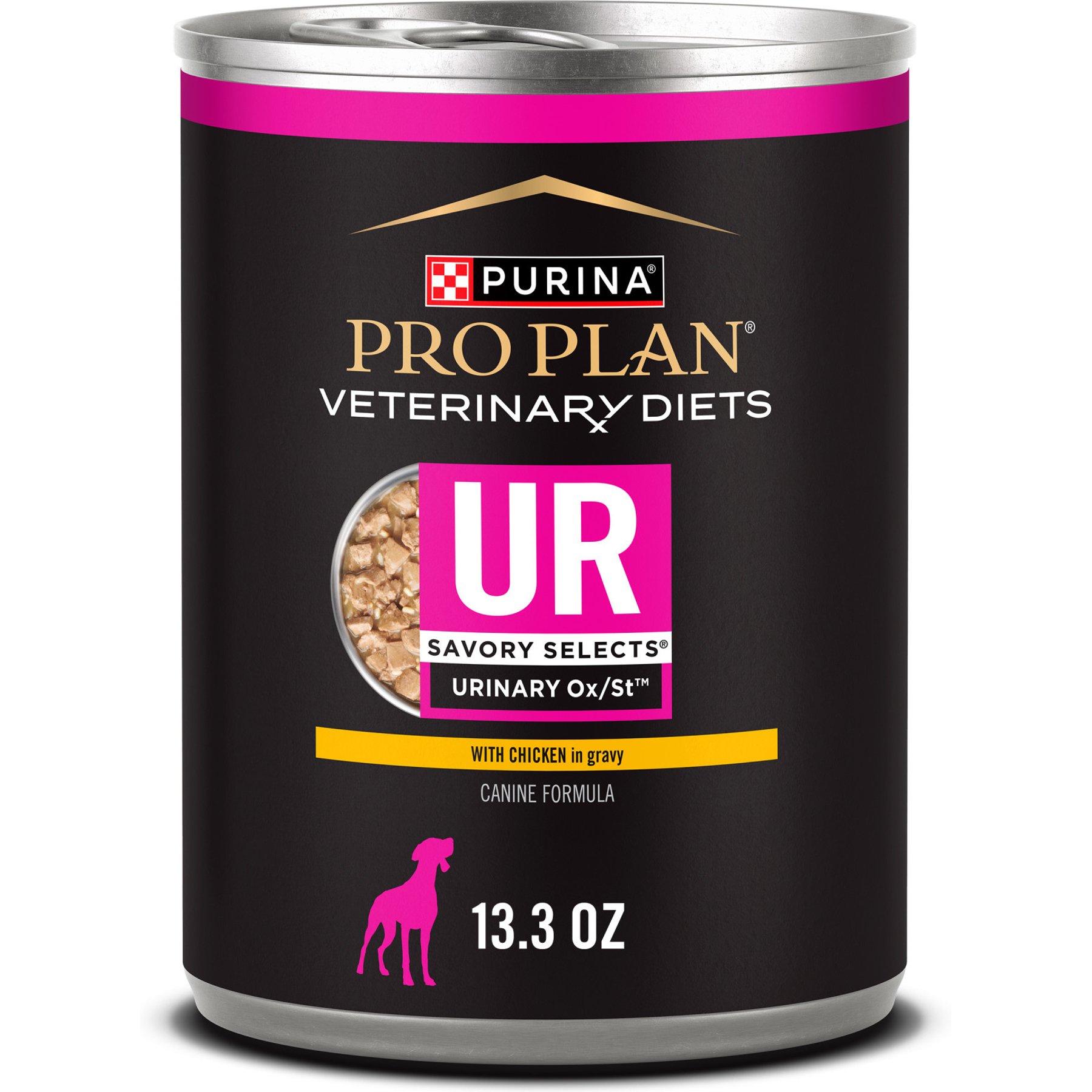 کنسرو تکه ای پورینا پرو پلن سگ همه سنین UR ادراری سیوری سلکتس مرغ ۱۲ عدد ۳۷۷ گرمی | Purina Pro Plan Veterinary Diets UR Savory Selects Chicken 12x13.3oz