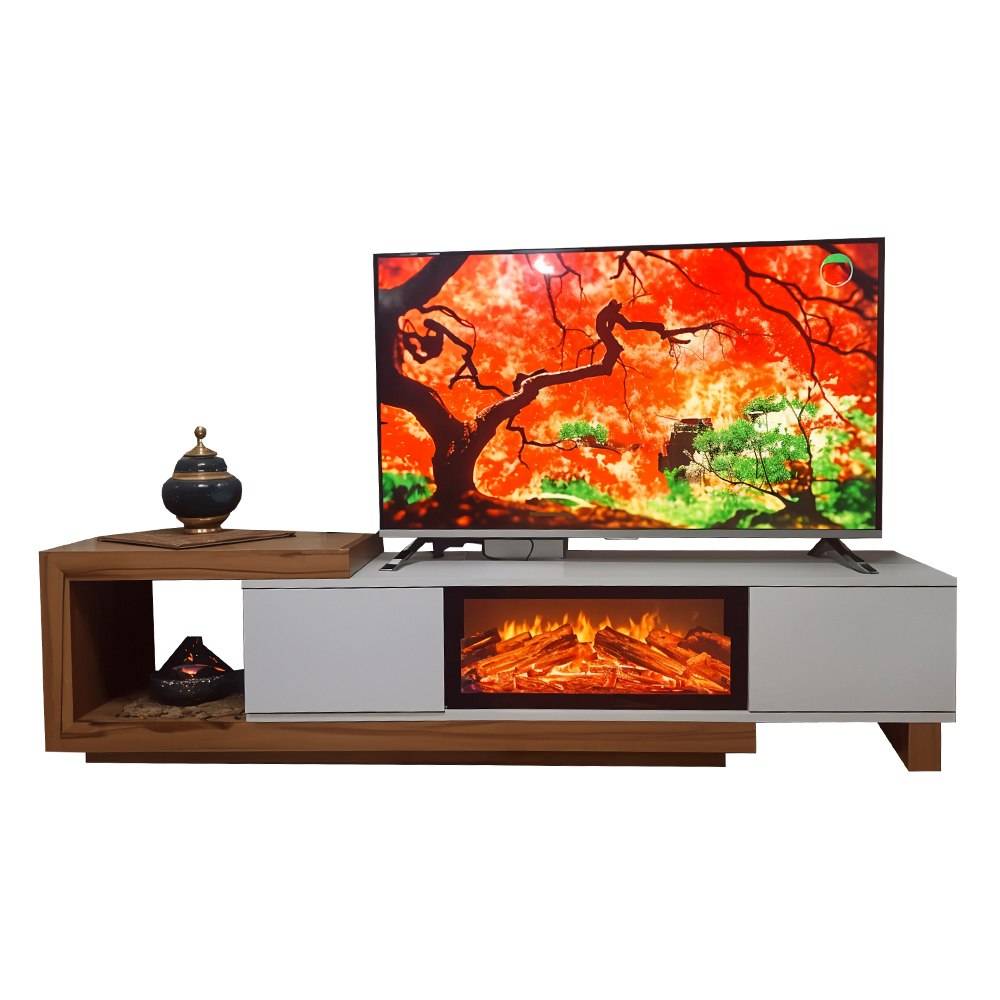 میز تلویزیون شومینه کد 117 طرح ال