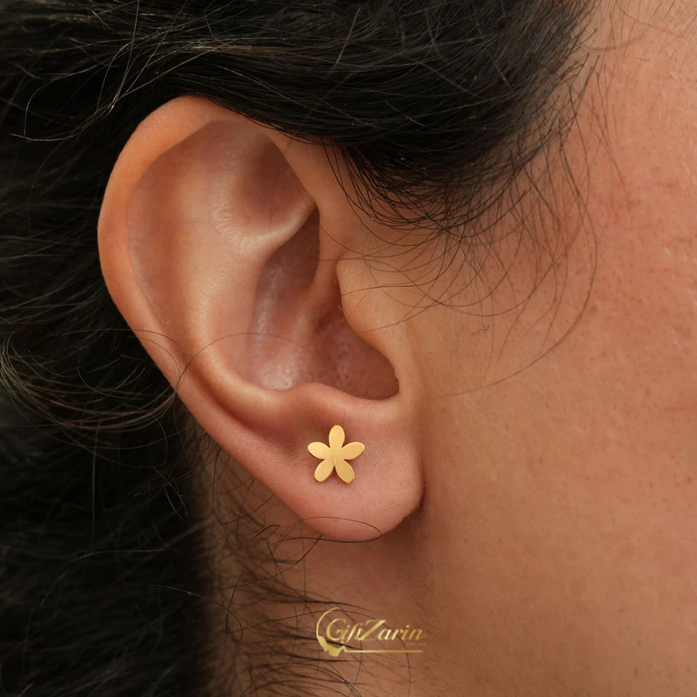 گوشواره طلا گل E125