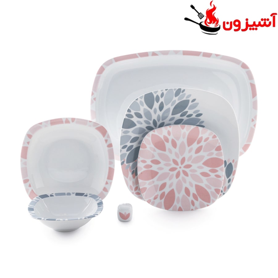 سرویس 98 پارچه 12 نفره طرح سلنا صورتی