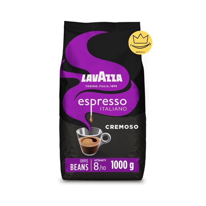 دانه قهوه اسپرسو لاوازا ایتالیانو کرموسو 1 کیلوگرم Lavazza Espresso Italiano Cremoso
