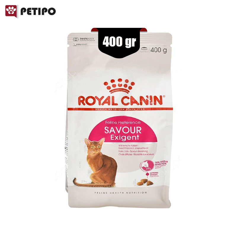 غذای خشک گربه سیور اگزیجنت رویال کنین (Royal Canin Cat Exigent Savour) وزن 400 گرم