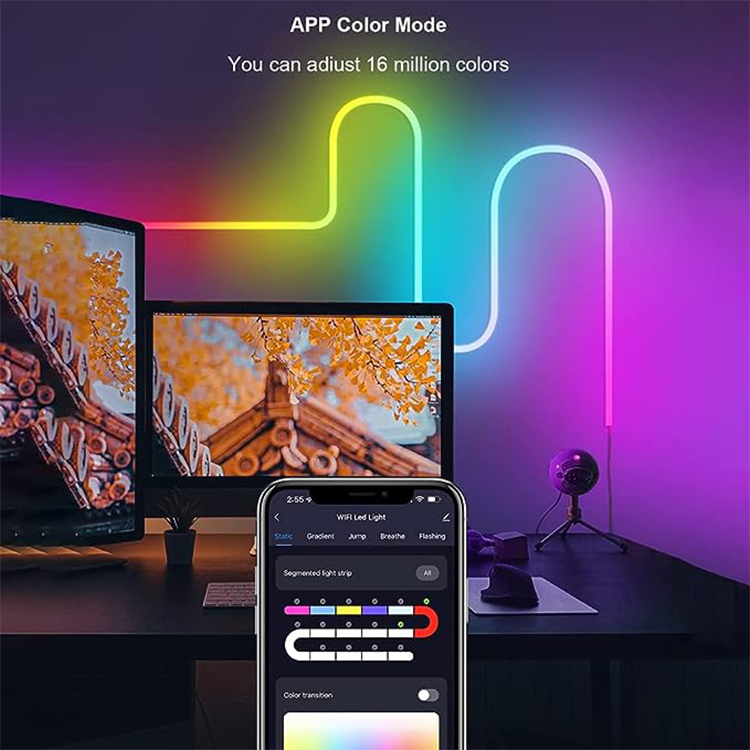 چراغ نئونی rgb جدید مجهز به حسگر صدا