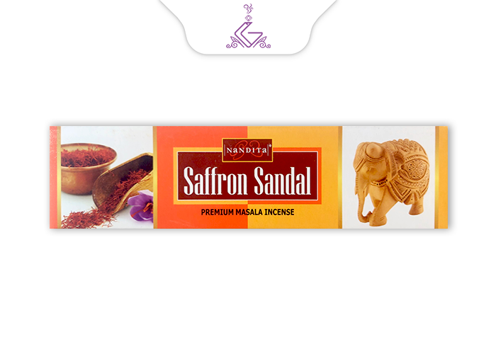 عود شاخه ای دست ساز صندل زعفران SAFFRON SANDAL برند ناندیتا NANDITA