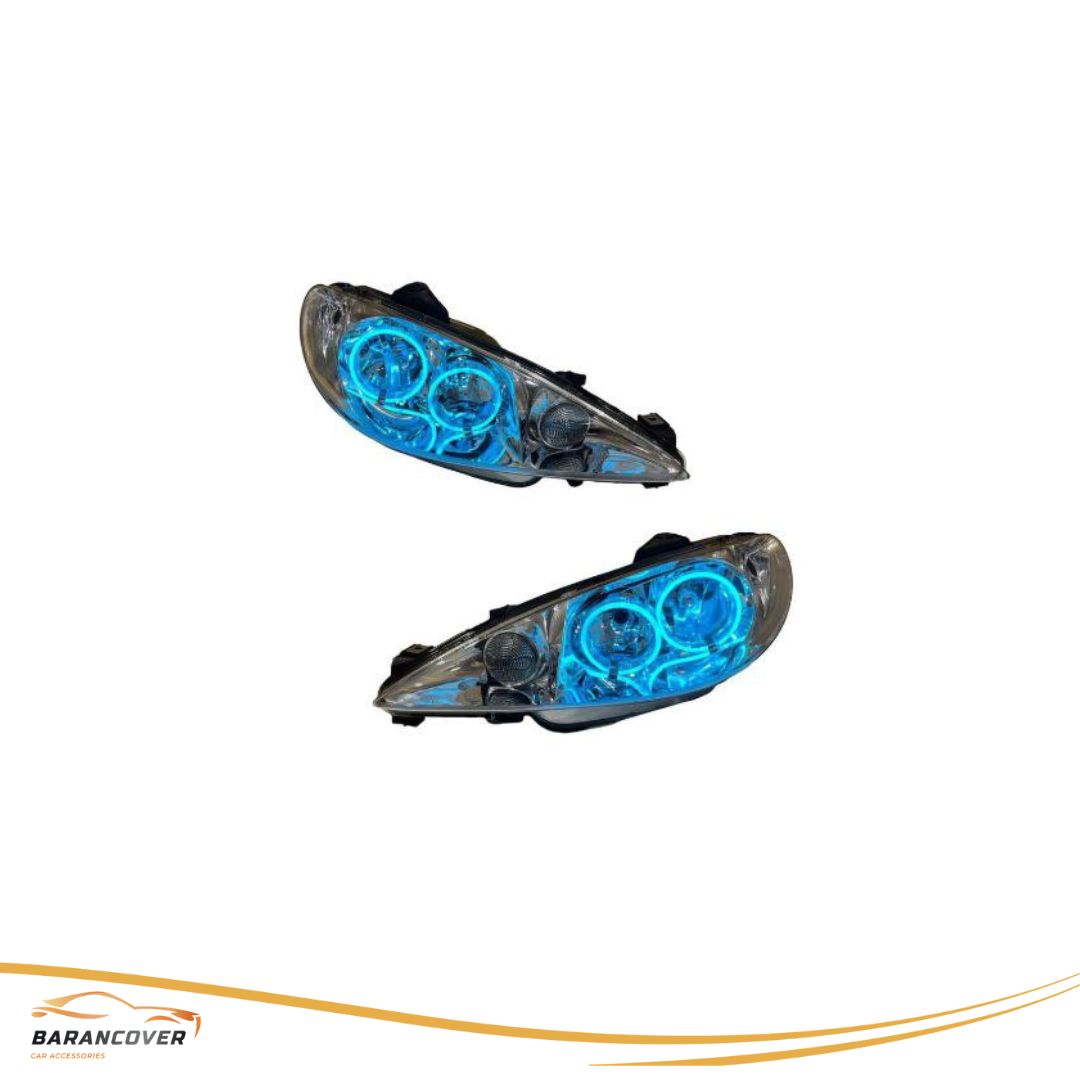 چراغ جلو 206 اسپرت طرح دو گرد bmw رنگ آیس مارک مدرن