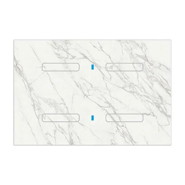 کلید هوشمند QUBIK MARBLE Glass keypad 4 buttons 120X80 White