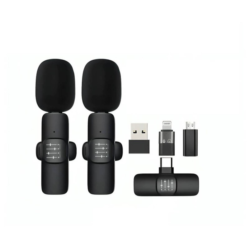 میکروفون یقه ای بی سیم K9 Microphone دو کاربر (Boss)