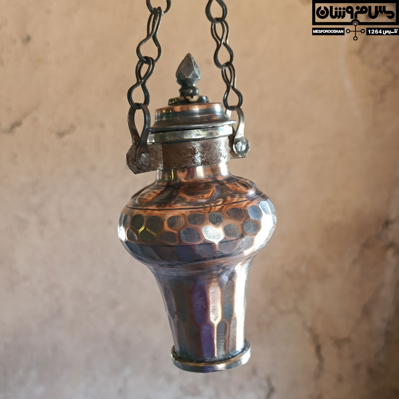 روغن دان مسی دستساز آنتیک مدل شیبا