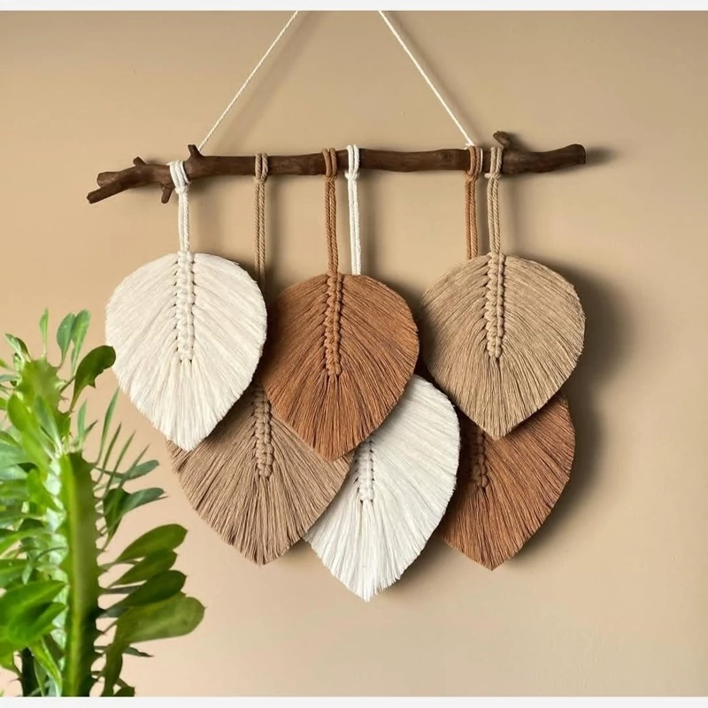 دیوار کوب مکرومه بافی برند ریسمونک و رنگ دلخواه