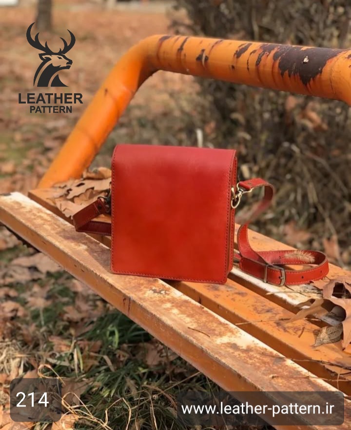 الگو کیف دوشی چرم کد F-214