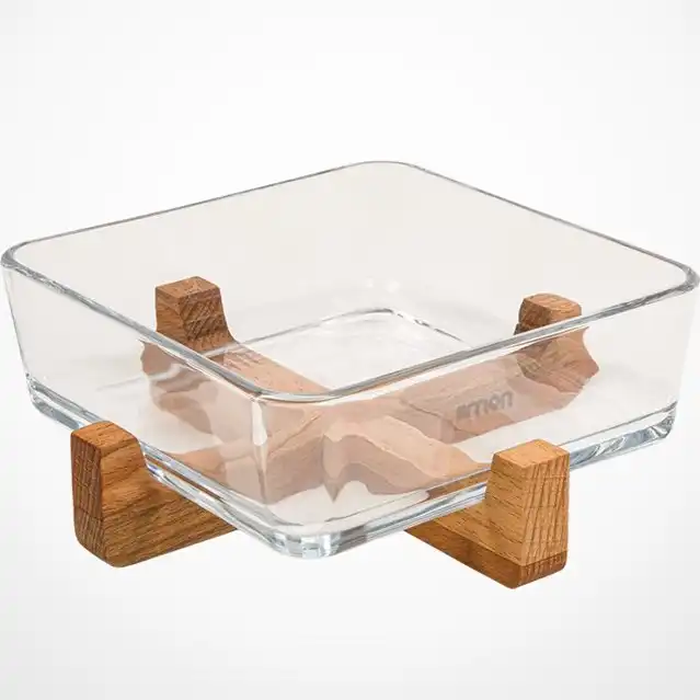 ظرف سرو پایه چوبی لیمون کد 216359