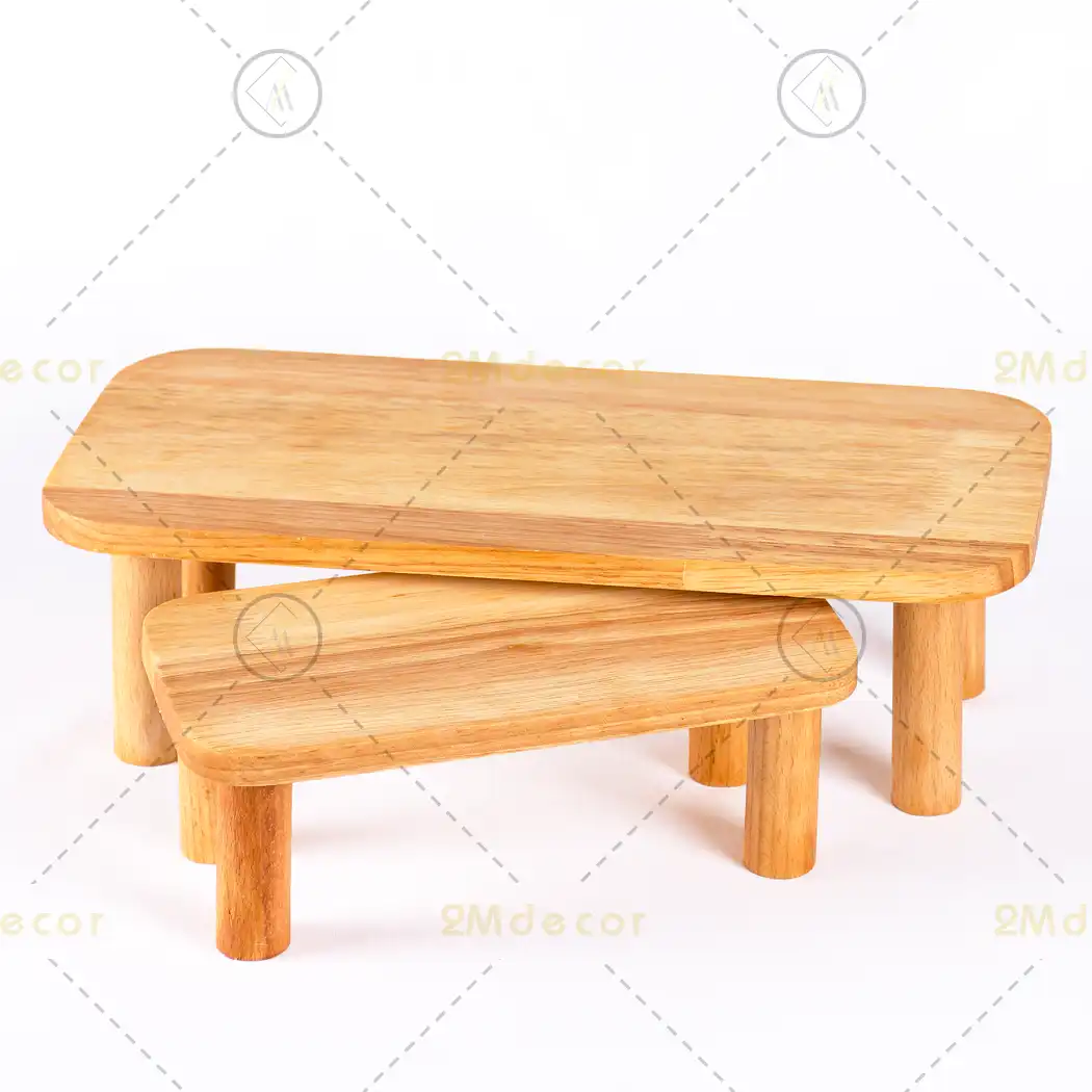 استند جفتی پایه‌دار چوبی