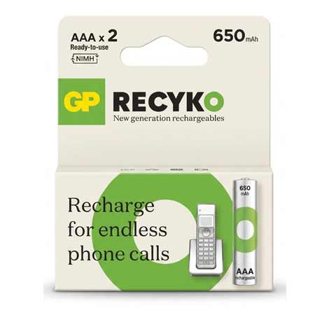 باتری نیم قلمی شارژی-مخصوص تلفن (GP Recharge for endless phone calls)