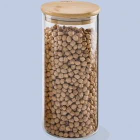 بانکه شیشه ای درب چوبی گرد 20 سانت یونیک کد UN-1746