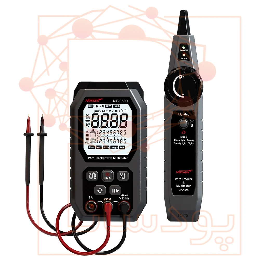 تستر شبکه نویافا NF-8509 | کابل‌یاب و مولتی‌متر