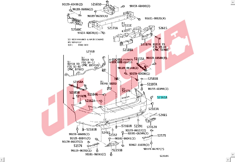 درپوش پیچ سپر عقب راست لکسوس LS460 مدل 2012-2008