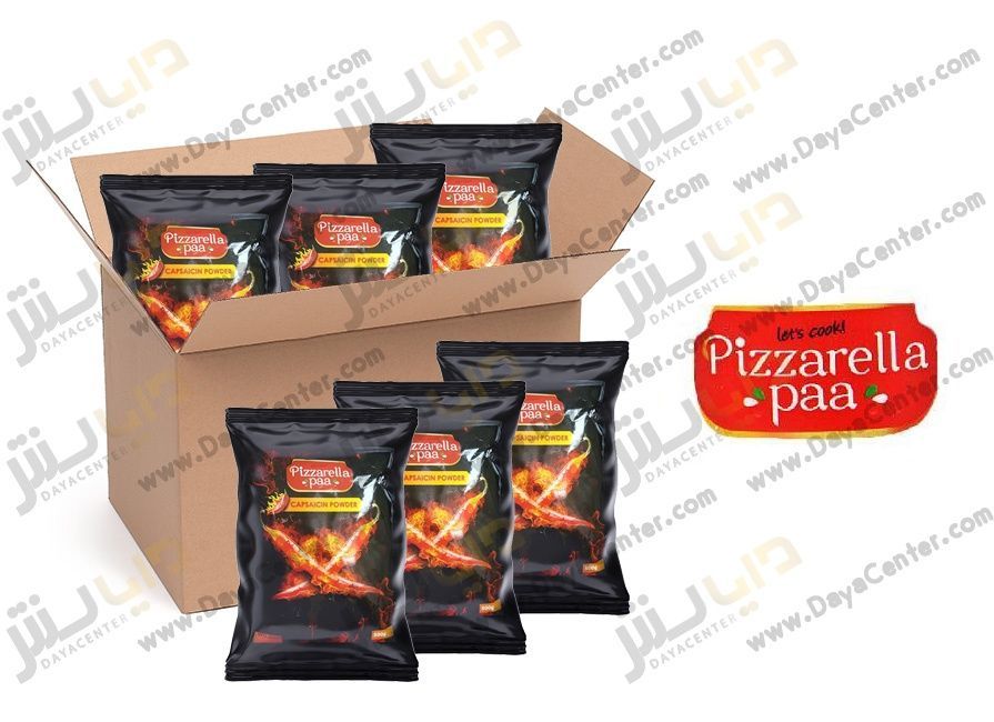 پودر فلفل کپسایسین پیزارلا پا کارتن 25 عددی