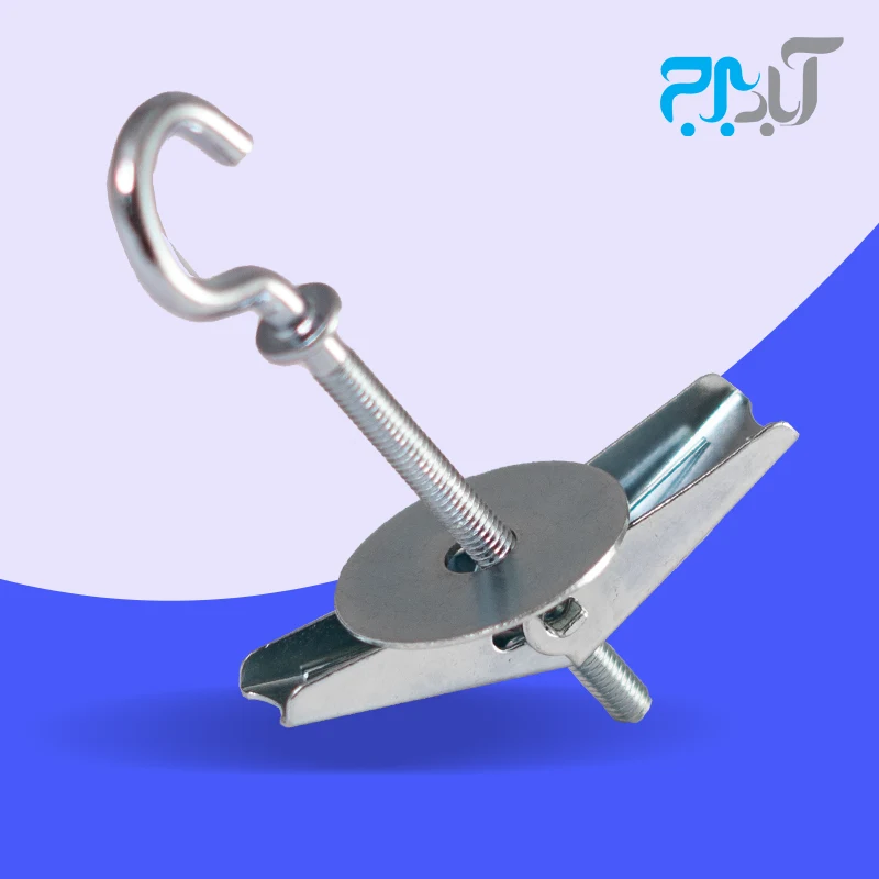 بولت فنری پنل با قلاب M 5*75mm کی پلاس- بسته 50 تایی
