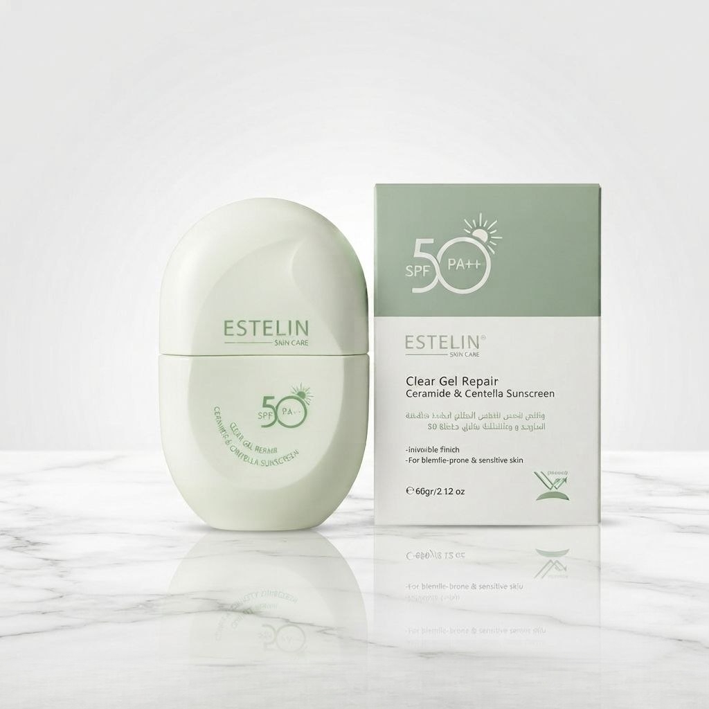 ضد آفتاب ترمیم کننده استلین Clear Gel Repair SPF 50 حاوی سرامید و سنتلا 60 گرم