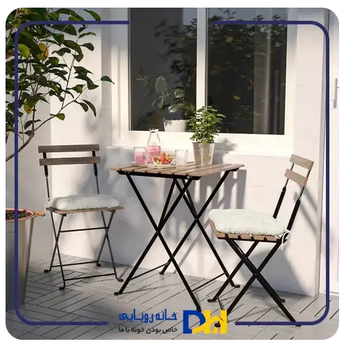 میز صندلی دونفره طرح ایکیا TARNO