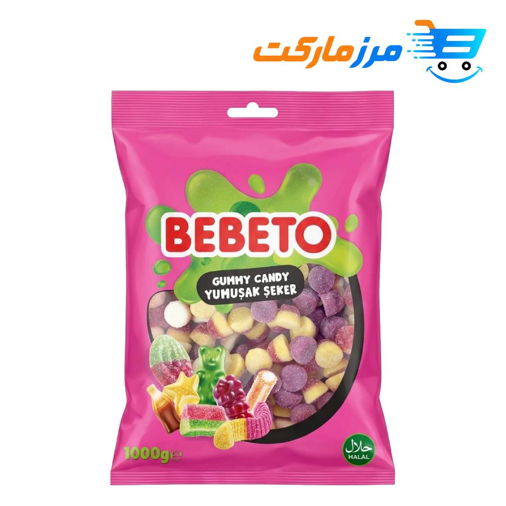 پاستیل ببتو BEBETO مدل کاپ کیک شکری 1کیلوگرمی