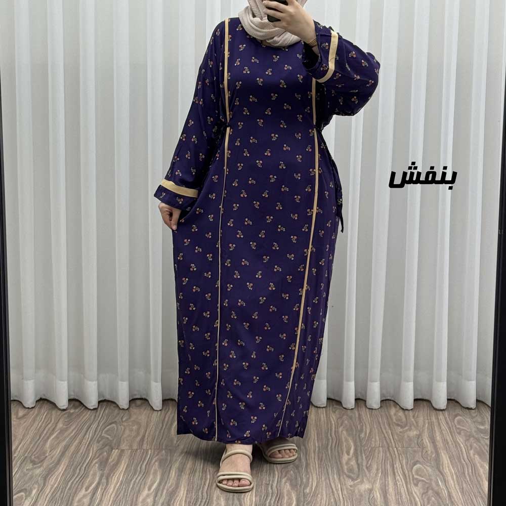 پیراهن ساحلی زنانه گلریز نواردار کد i2100