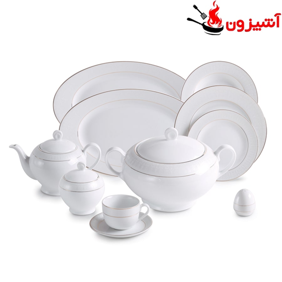 سرویس 102 پارچه 12 نفره طرح سپید صدف
