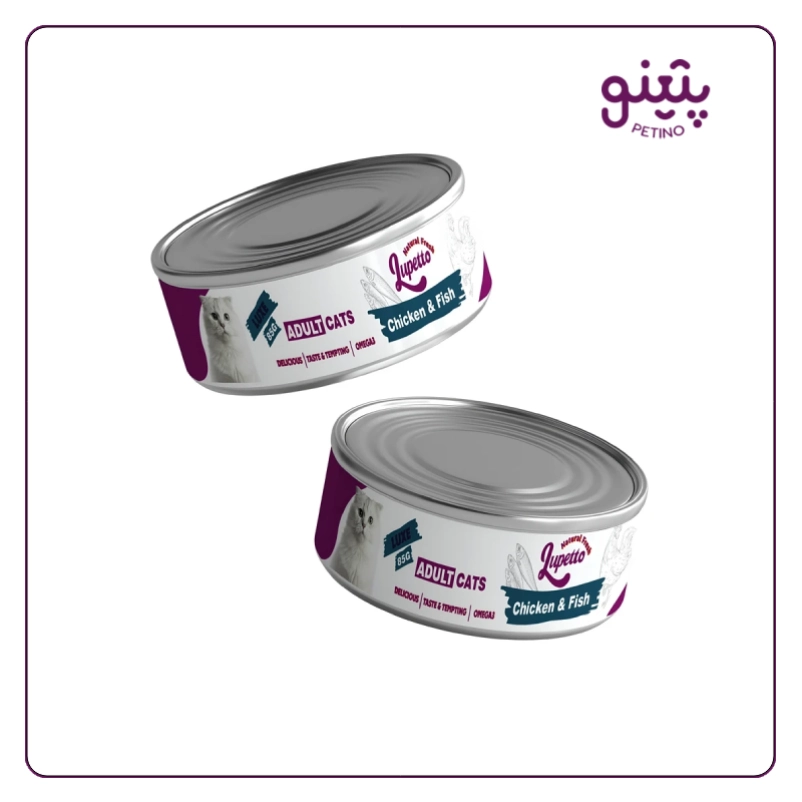 کنسرو گربه پته لوپتو با طعم مرغ و ماهی